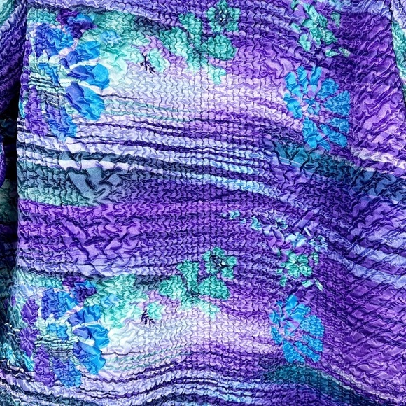 Vintage 80's Satin Quilted Crinkle Coat - Picture 8 of 8